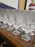 VINTAGE Heavy Crystal Stemware 7&#x22; TALL, QTY 21