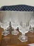 VINTAGE Heavy Crystal Stemware 7&#x22; TALL, QTY 21