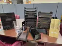 Misc Office Items - Plastic Trays/Metal Book Ends/Misc Items