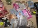 Lot of New Trinkets luggage tags, key chains, pens, misc)