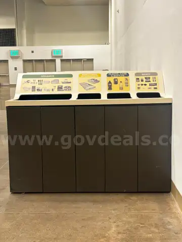 Lot of Waste/Compost/Recycling Bins, Used.