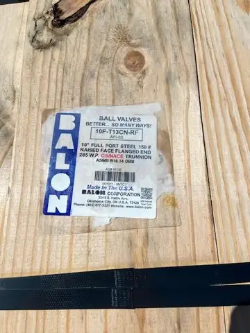 Balon 10F-T13CN-RF Full Port Trunnion Mounted Steel Ball Valve