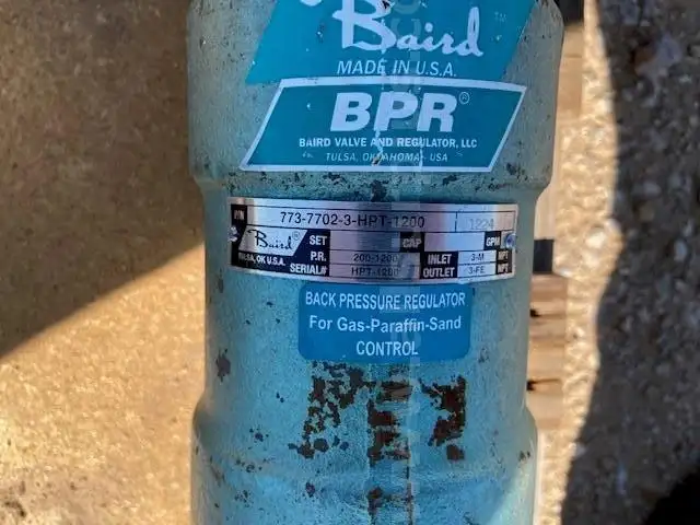 Baird 773-7702-3-HPT-1200 Back Pressure Regulator