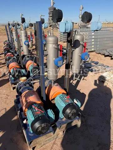 Pump Skids, Pinnacle-Flo, 3HP Electric Motor, 2 x 3/8" Pressure Switches, Centrifugal Pump, w/ Gearboxes, Gauges, 1 LOT