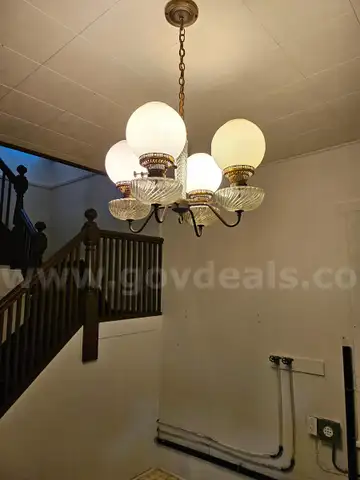 Antique repurposed oil lamp ceiling fixture
