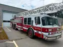 1988 E-One 110&#x27; stratosphere rear mount ladder truck