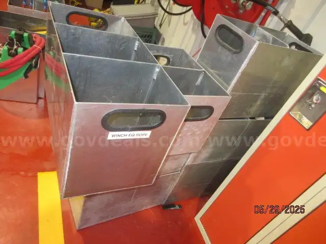 Lot of 7 Aluminum Storage Bins
