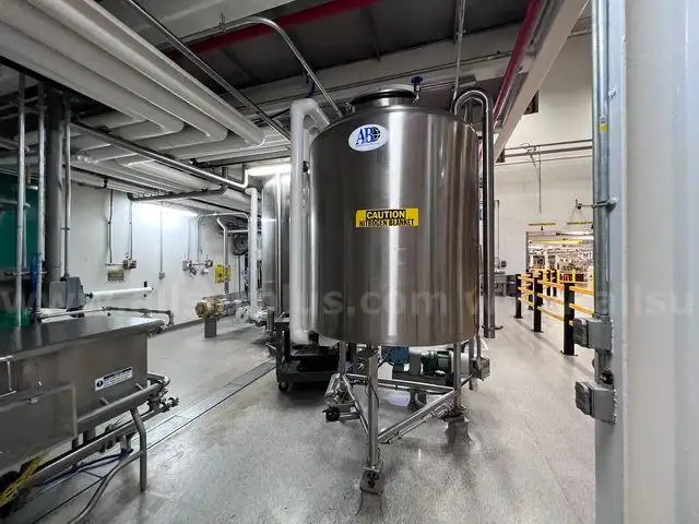 2002 A&#x26;B Process Systems Stainless Steel Jacketed AMF Surge Tank