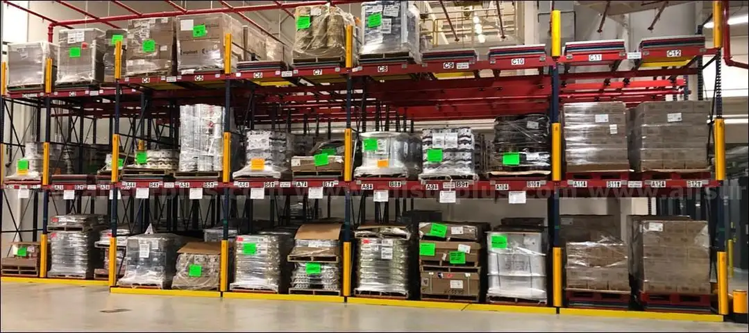 Lot of Pushback Pallet Racking