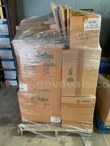 Large Lot of New HVAC Filters - Five (5) Pallets