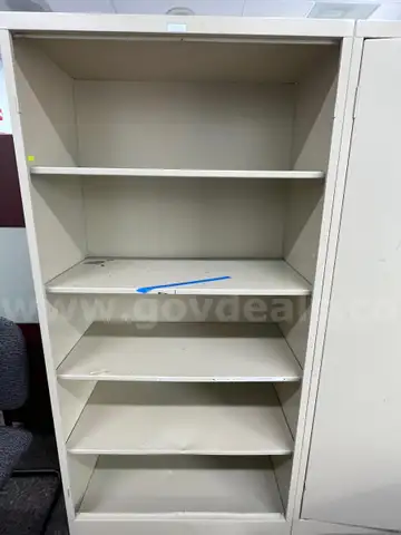 Lot of 2 - 2 door metal closet/cabinet 6’ H x 18” D x 3’ W