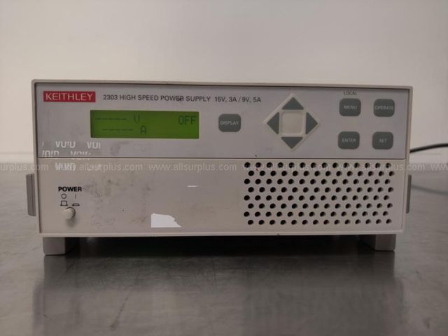 Keithley 2303 High Speed Power Supply 15V, 3A / 9V, 5A | AllSurplus