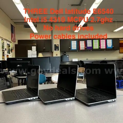 LOT of 3x Dell Latitude E6540 Laptops