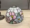 Lamp with Multicolored Glass Lamp Shade