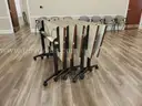 1 lot of 5 nesting meeting tables and 1 lectern