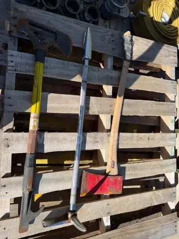 Lot of 3- Fire Tools (TNT Tool, Halligan Bar, Flat Axe)