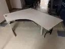 LOT of 20 L-Shaped Computer Workstation TABLES