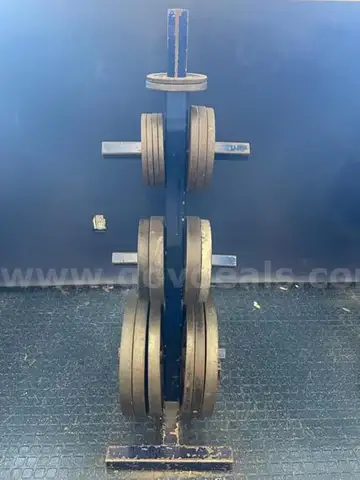 Assorted plates with plate rack: