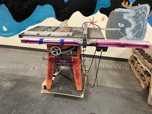 Rigid Table Saw Lot A-768