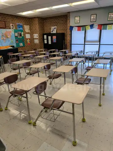 One Lot of High School Desks and Chairs