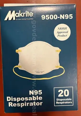Lot of Expired Makrite 9500-N95 Masks