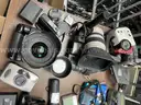 Lot of (37) Cameras, Camera Equipment and Camera Accessories