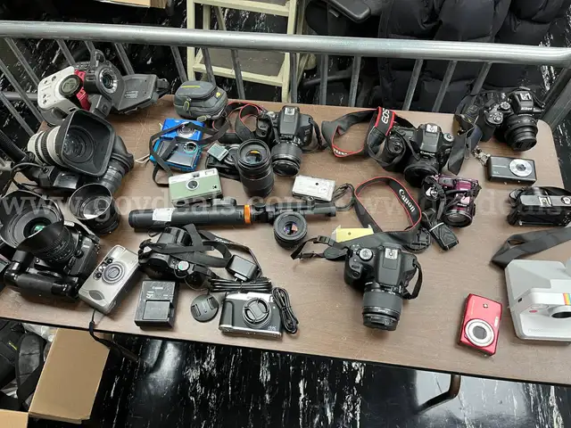 Lot of (37) Cameras, Camera Equipment and Camera Accessories