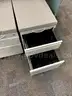 Pair of 2 Drawer Mobile Pedestal File Cabinet with Cushion