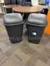 2 Black Waste Baskets