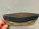 Coach Slim Id Card Case In Signature Canvas - Tan