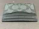 Coach Slim Id Card Case In Signature Canvas - Black