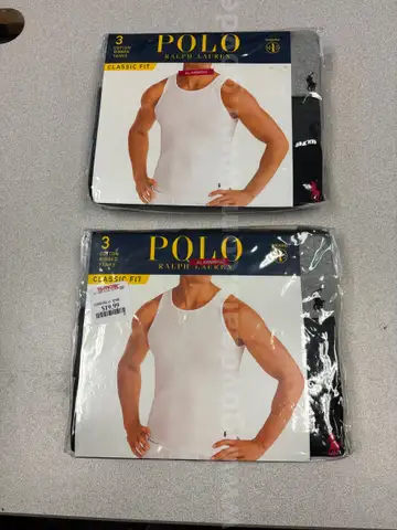 Two - 3 pack of Polo Tank Tops