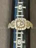 Bridal Set - Two Sterling Silver Rings with Clear Stones