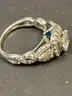 Bridal Set - Two Sterling Silver Rings with Clear Stones