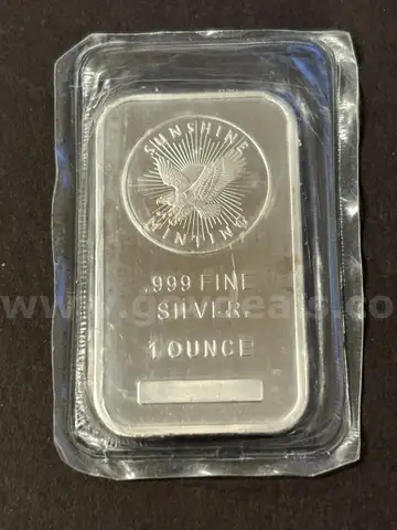 One 1 oz .999 Silver Bar