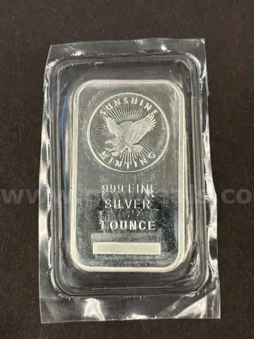 One 1 oz .999 Silver Bar