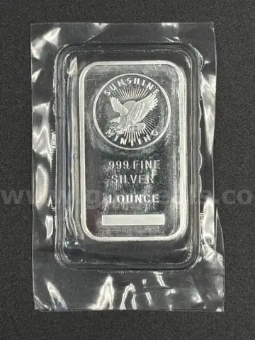 One 1 oz .999 Silver Bar