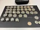 Canadian Coins  - total $34.65 and One British 20 Pence Coin with Used Pouch