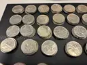 Canadian Coins  - total $34.65 and One British 20 Pence Coin with Used Pouch
