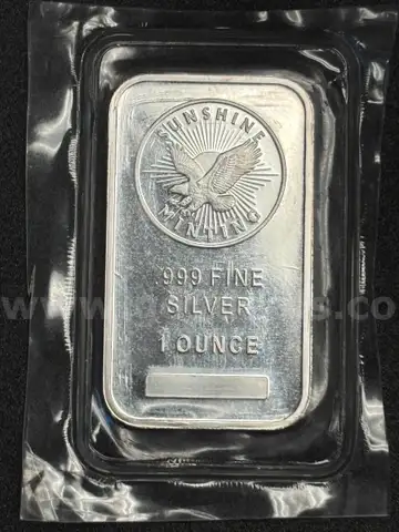 One 1 oz .999 Silver Bar