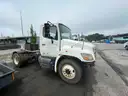 WHITE 2012 HINO CONVENTIONAL CAB SHUTTLE TRUCK