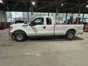 WHITE 2016 Ford F-250 CREW CAB PICKUP TRUCK WITH TOMMY LIFT GATE