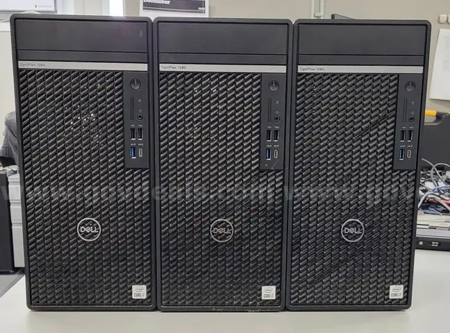 Lot of 3 Dell OptiPlex 7080 Towers w/ GPUs