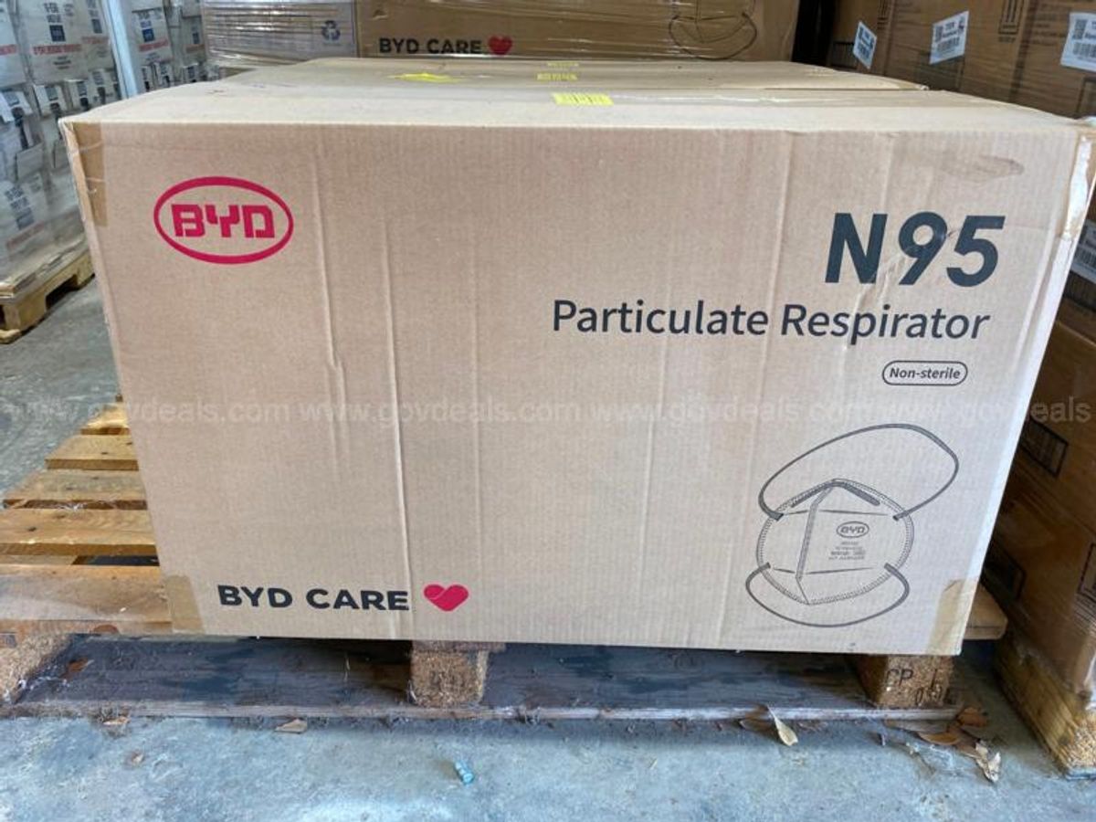 Lot of BYD Care N95 Masks - 21 Cases | AllSurplus