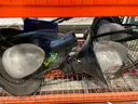 Lot of Fourteen (14) Holophane GlasWerks II Light Heads w/ Light Poles