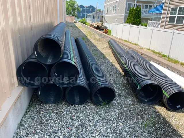 Lot of Six (6) Corrugated Drainage Pipe / Inside Diameter 14 3/4&#x22; Length 20&#x27;