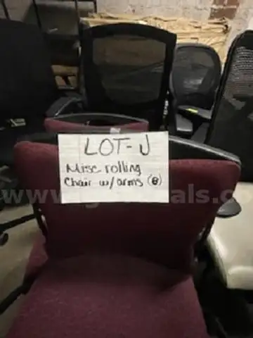 Misc. rolling office chairs with arms