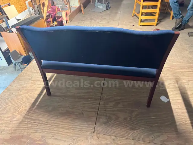 Blue material bench