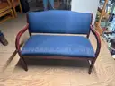 Blue material bench