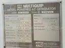 Multiquip DCA-70SSJU4i 62 kW Rental Grade Diesel Generator, 6593 Hrs, Yr 2016, EPA Tier 4F